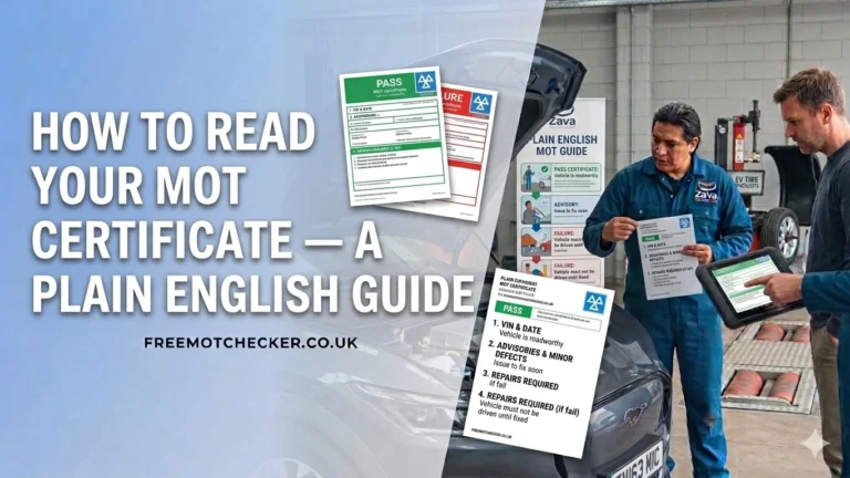 How to Read Your MOT Certificate — a Plain English Guide